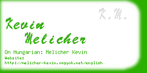 kevin melicher business card